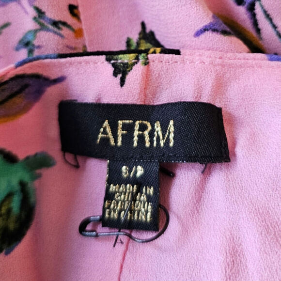AFRM Tara Top in Candy Pink Bouquet sz small - Picture 7 of 7